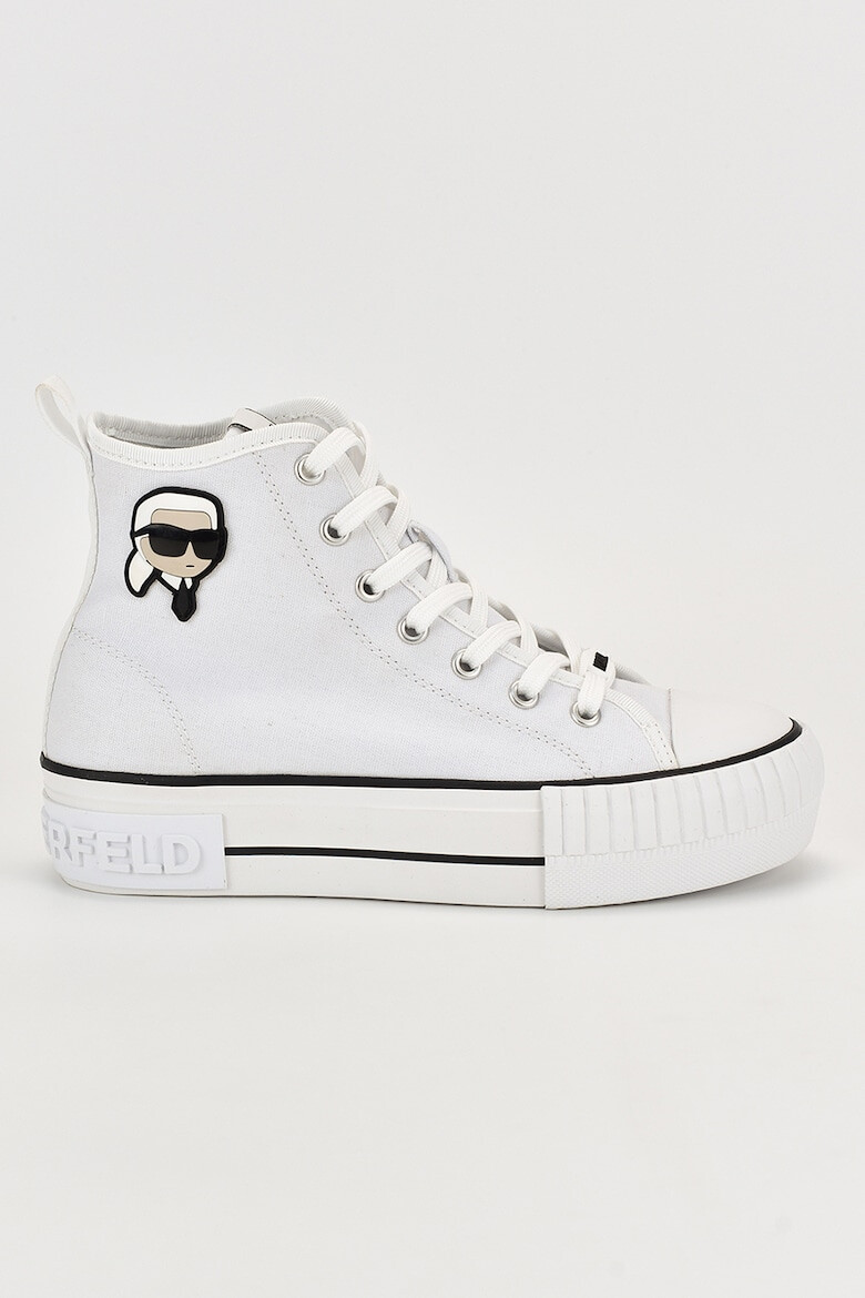 Karl Lagerfeld Tenisi mid-high cu detalii logo - Pled.ro