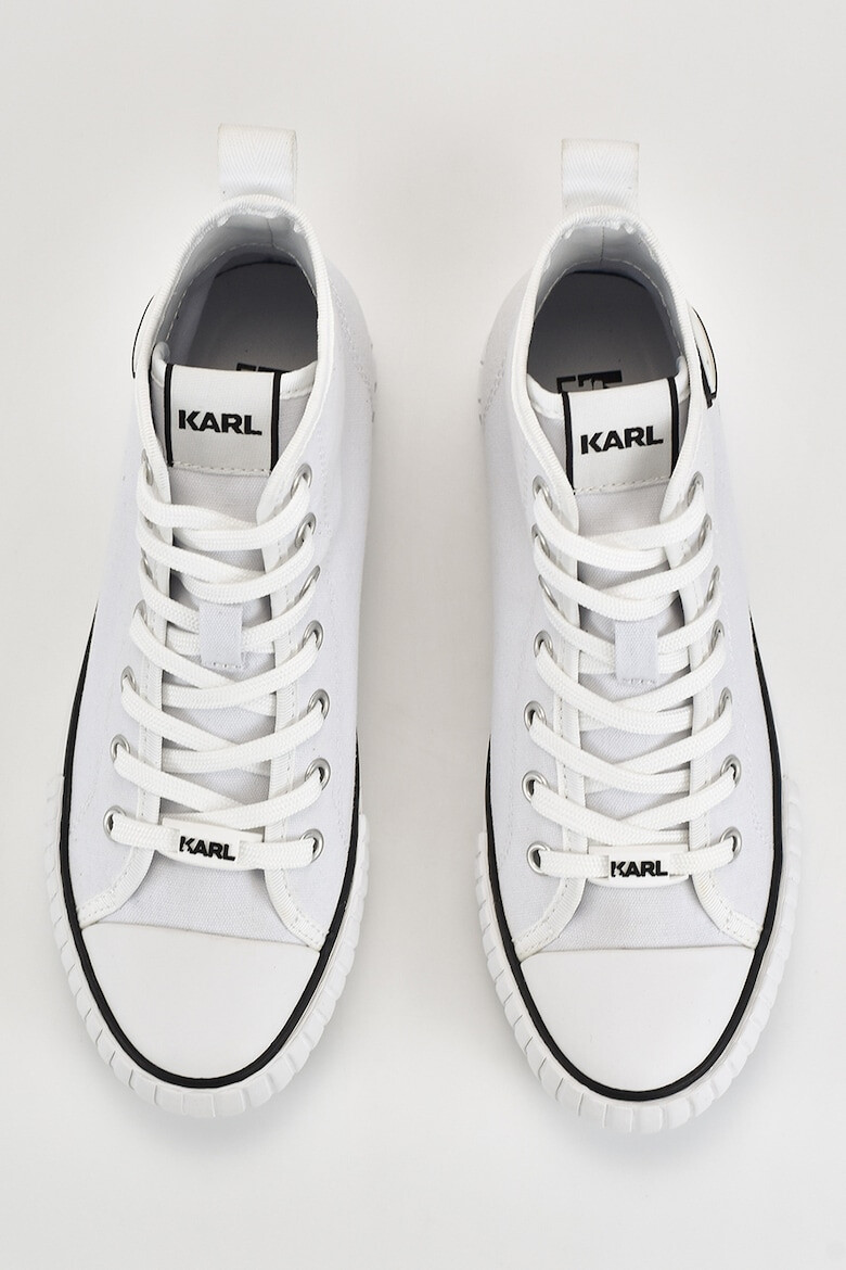 Karl Lagerfeld Tenisi mid-high cu detalii logo - Pled.ro