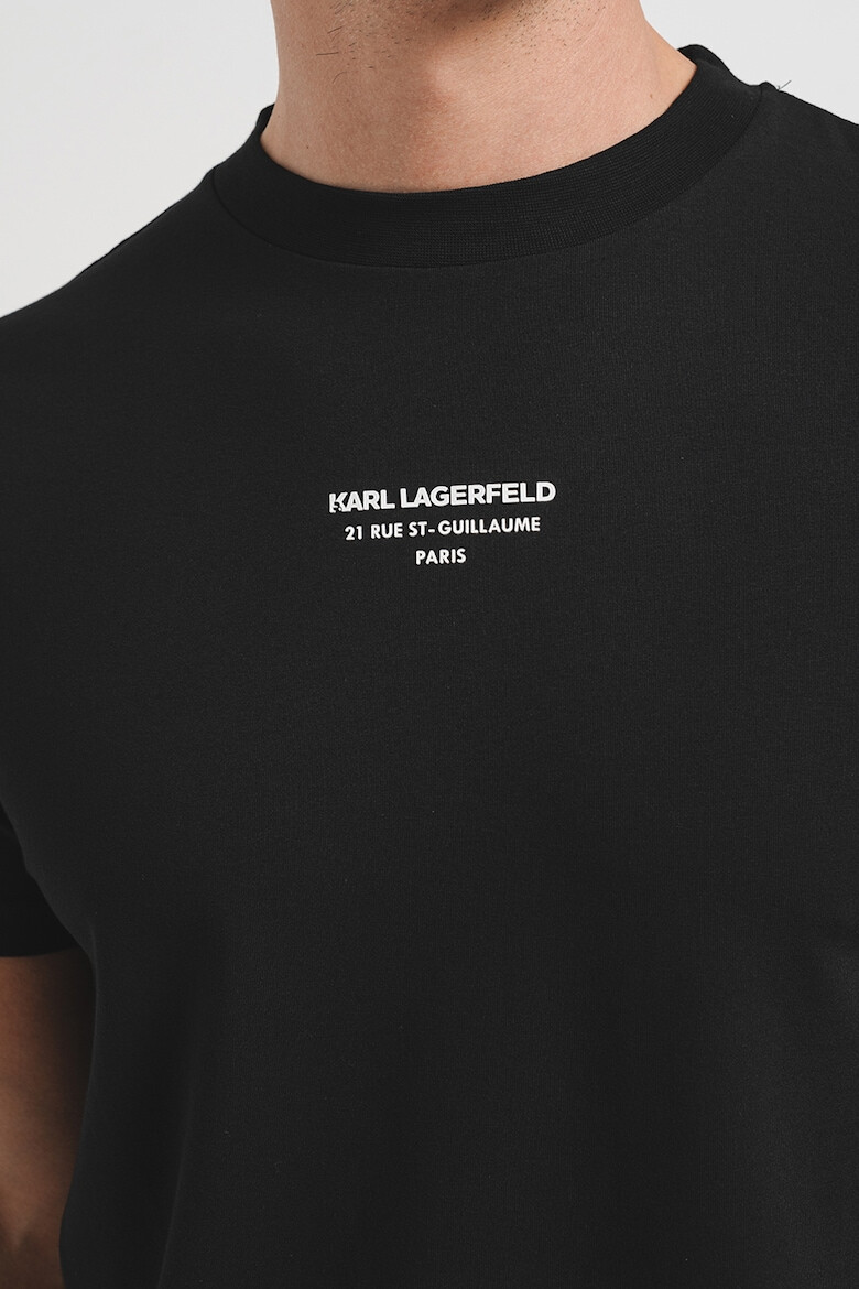 Karl Lagerfeld Tricou cu decolteu la baza gatului si logo - Pled.ro