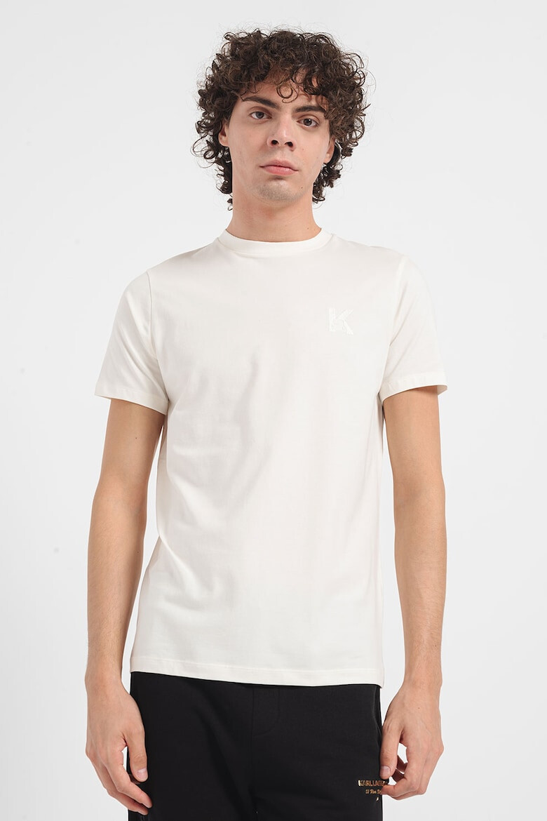 Karl Lagerfeld Tricou cu model uni si detalii logo - Pled.ro