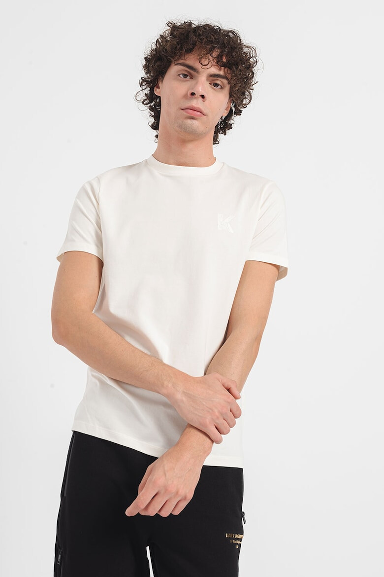 Karl Lagerfeld Tricou cu model uni si detalii logo - Pled.ro