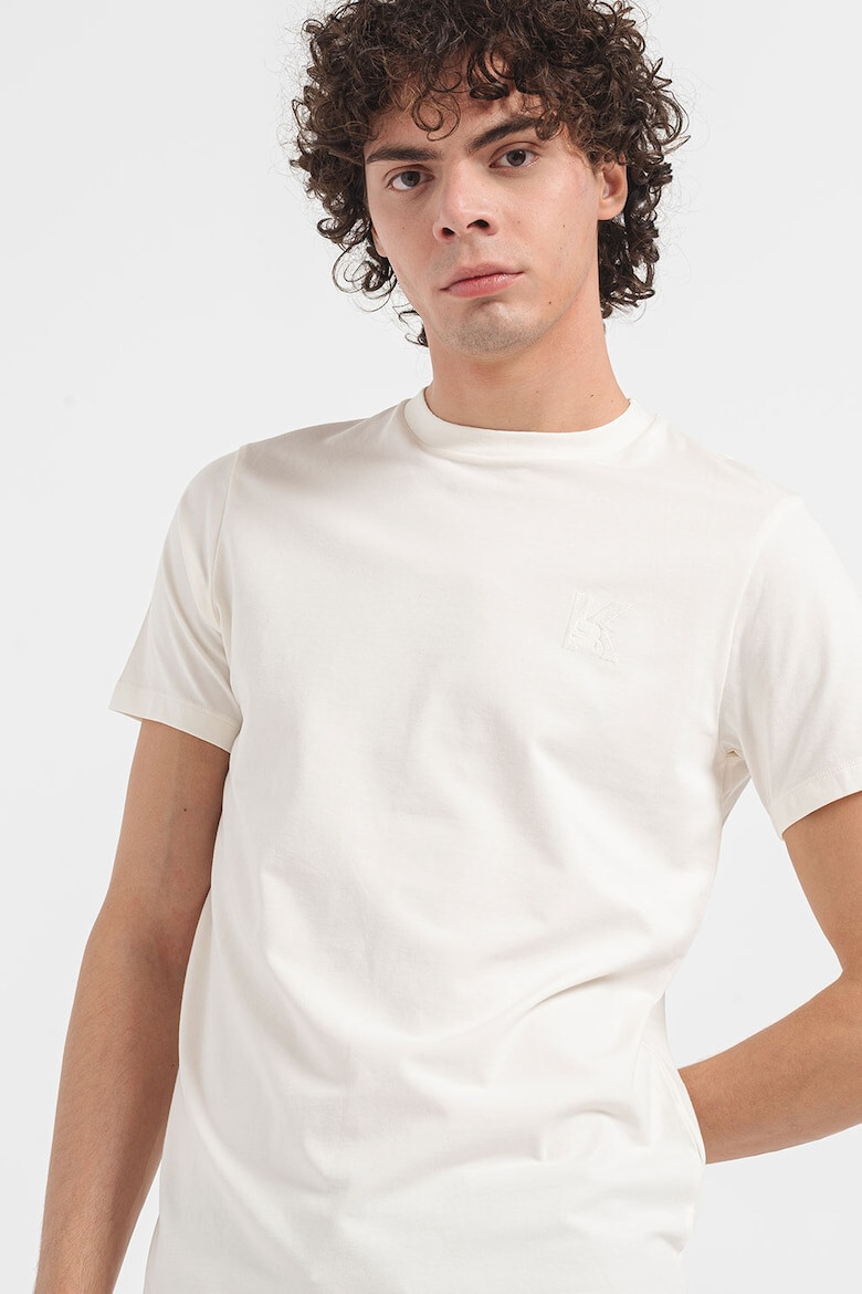 Karl Lagerfeld Tricou cu model uni si detalii logo - Pled.ro