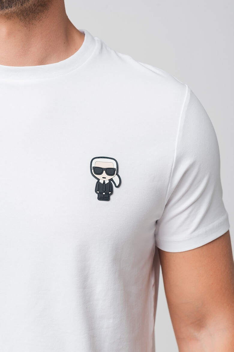 Karl Lagerfeld Tricou din amestec de bumbac cu decolteu la baza gatului - Pled.ro