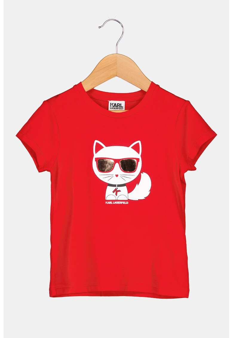 Karl Lagerfeld Tricou din amestec de modal cu imprimeu logo - Pled.ro