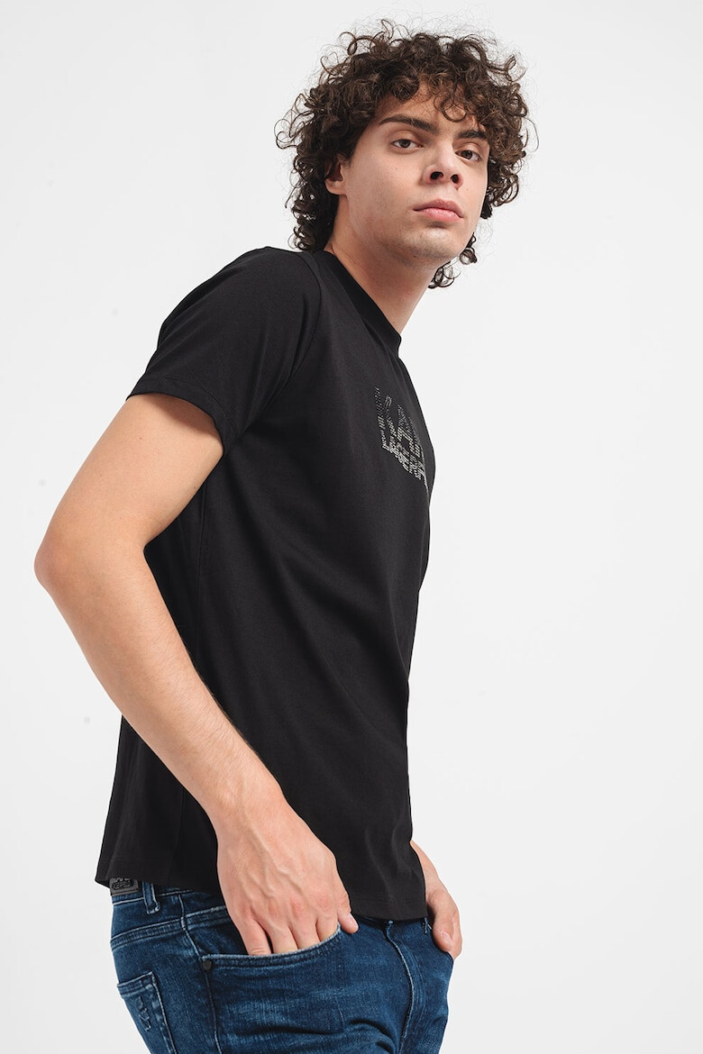 Karl Lagerfeld Tricou din bumbac cu logo cu strasuri - Pled.ro