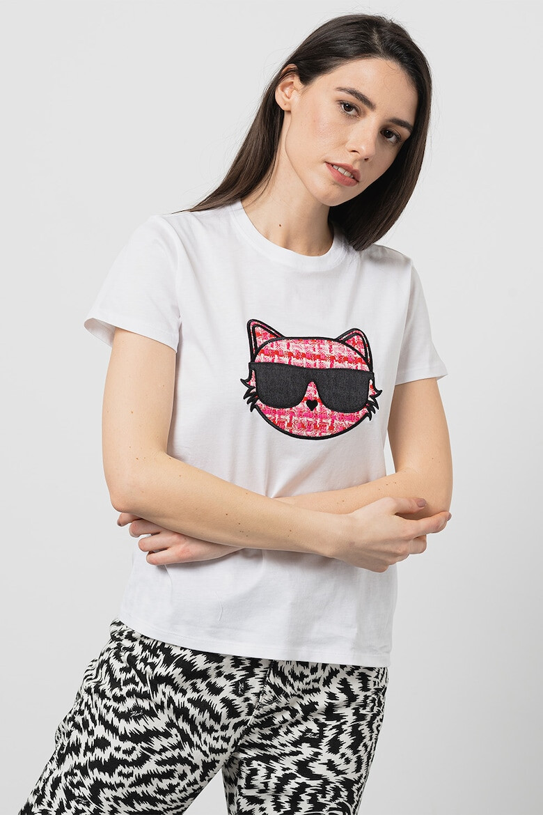 Karl Lagerfeld Tricou din bumbac organic cu imprimeu logo - Pled.ro