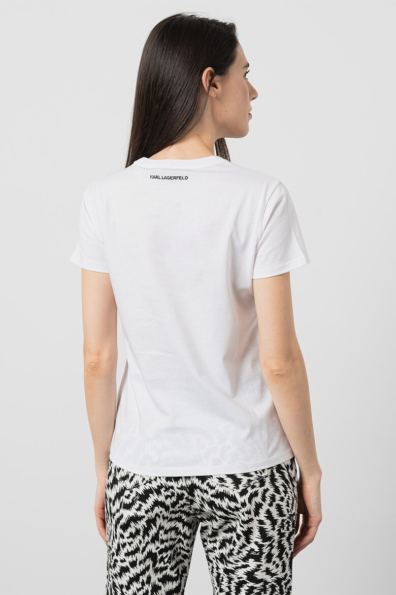 Karl Lagerfeld Tricou din bumbac organic cu imprimeu logo - Pled.ro