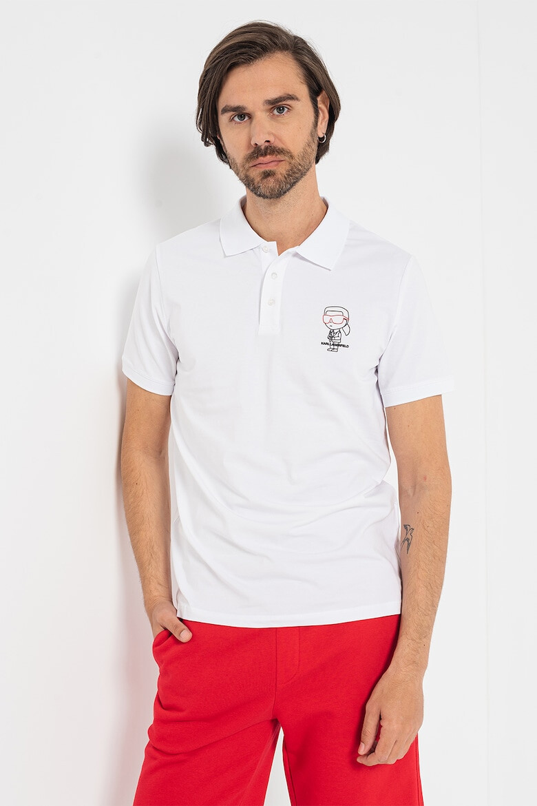 Karl Lagerfeld Tricou polo cu logo pe piept - Pled.ro