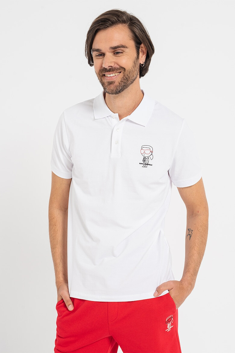 Karl Lagerfeld Tricou polo cu logo pe piept - Pled.ro