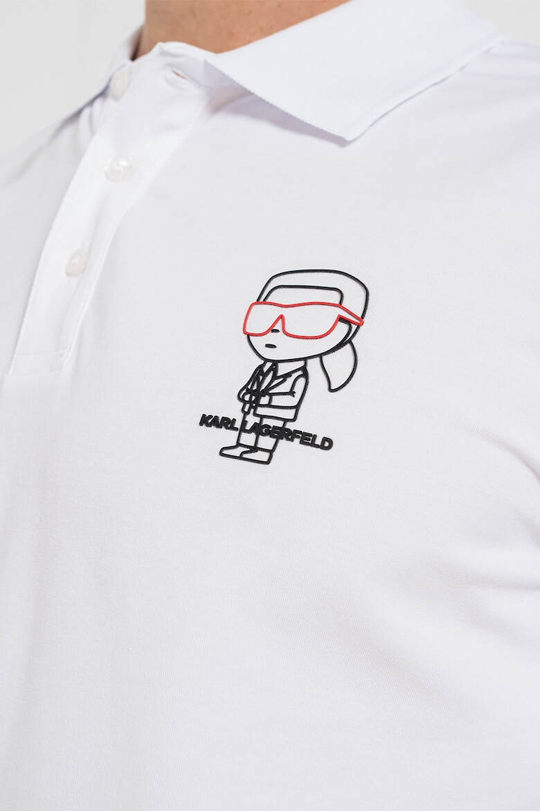 Karl Lagerfeld Tricou polo cu logo pe piept - Pled.ro