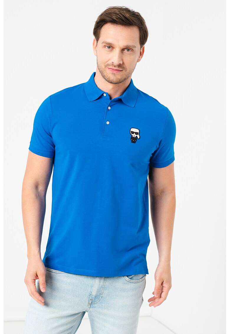 Karl Lagerfeld Tricou polo din amestec de bumbac cu aplicatie logo - Pled.ro