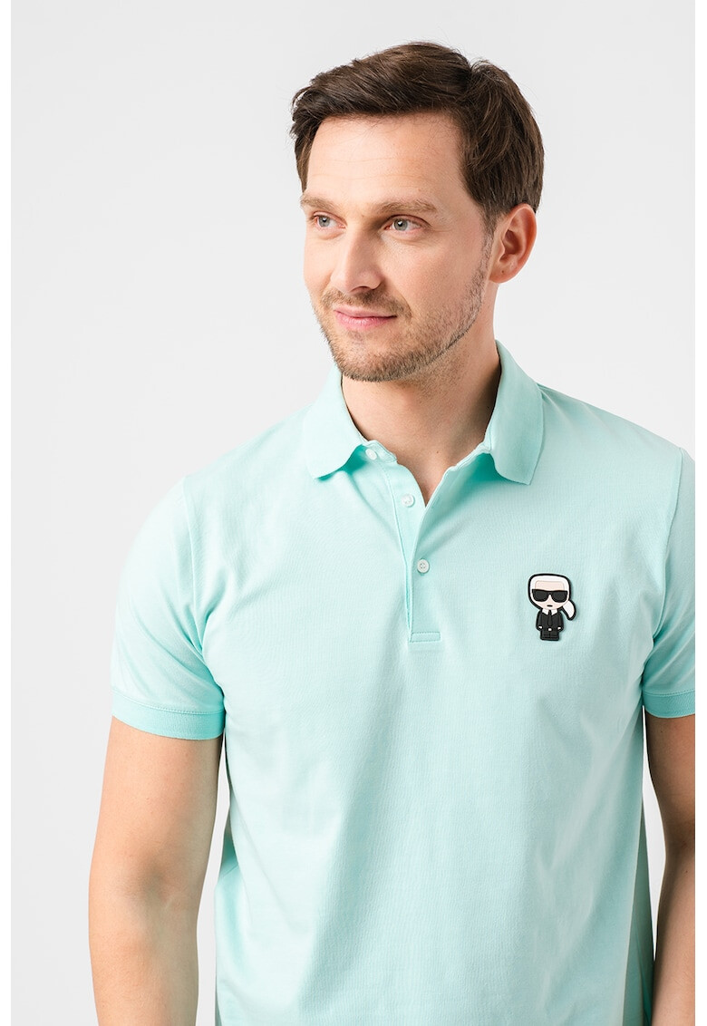 Karl Lagerfeld Tricou polo din amestec de bumbac cu aplicatie logo - Pled.ro