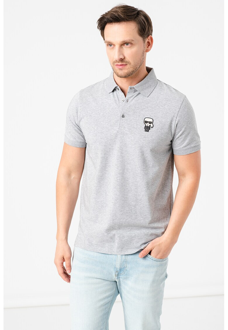 Karl Lagerfeld Tricou polo din amestec de bumbac cu aplicatie logo - Pled.ro