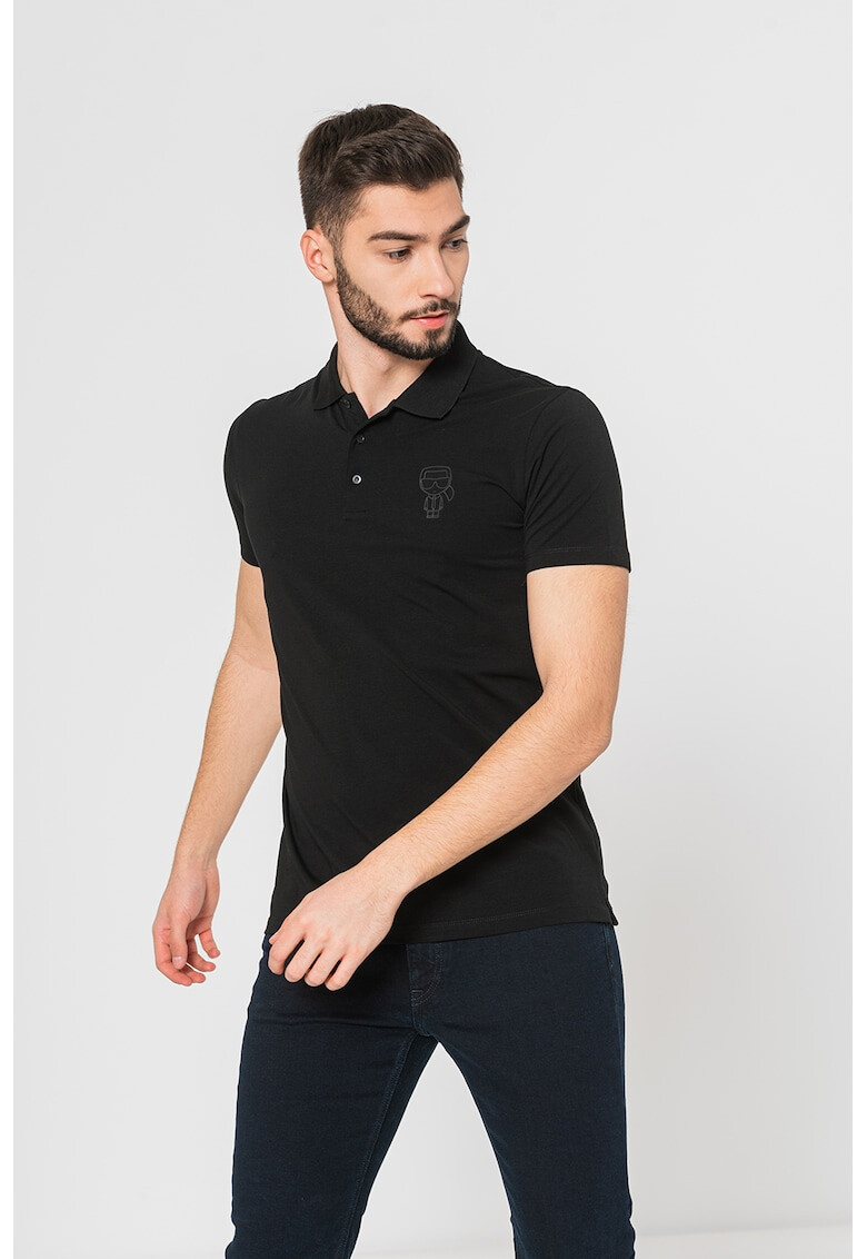 Karl Lagerfeld Tricou polo din amestec de bumbac cu logo - Pled.ro