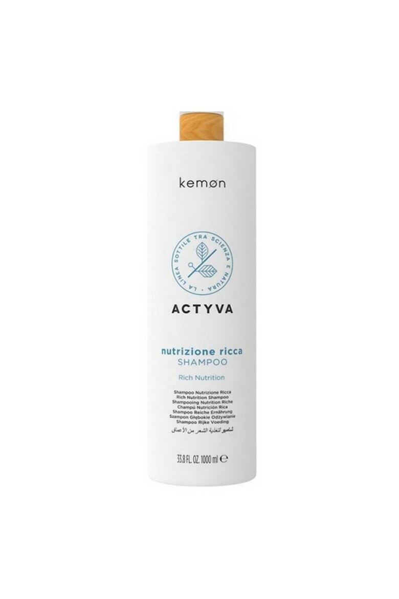 Kemon Sampon de hidratare pentru par foarte uscat Actyva Nutrizione Ricca Shampoo 1000ml - Pled.ro