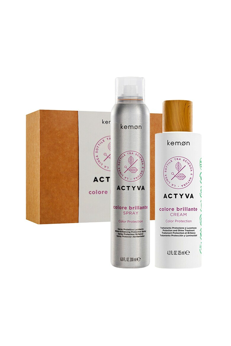 Kemon Set pentru par vopsit Actyva Colore Brillante: Spray 200 ml Crema 125 ml - Pled.ro