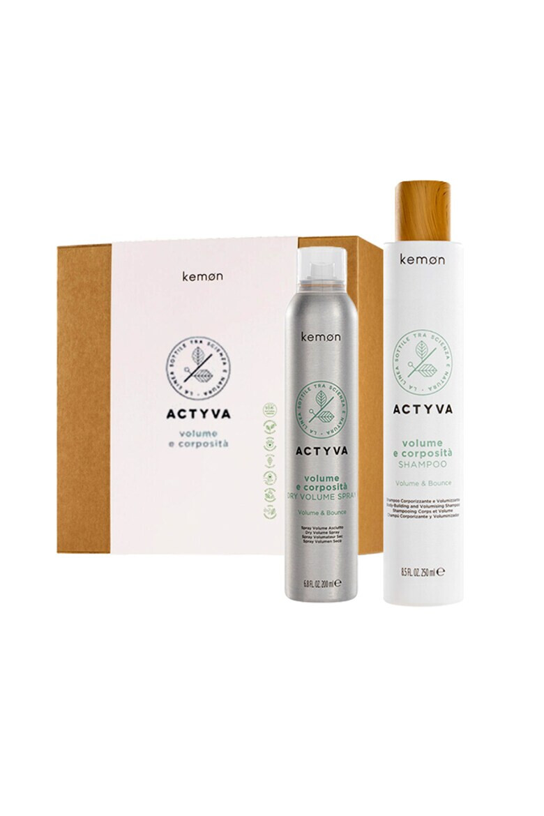 Kemon Set pentru volum Actyvia Volume e Corposità Sampon 250 ml Spray uscat 200 ml - Pled.ro