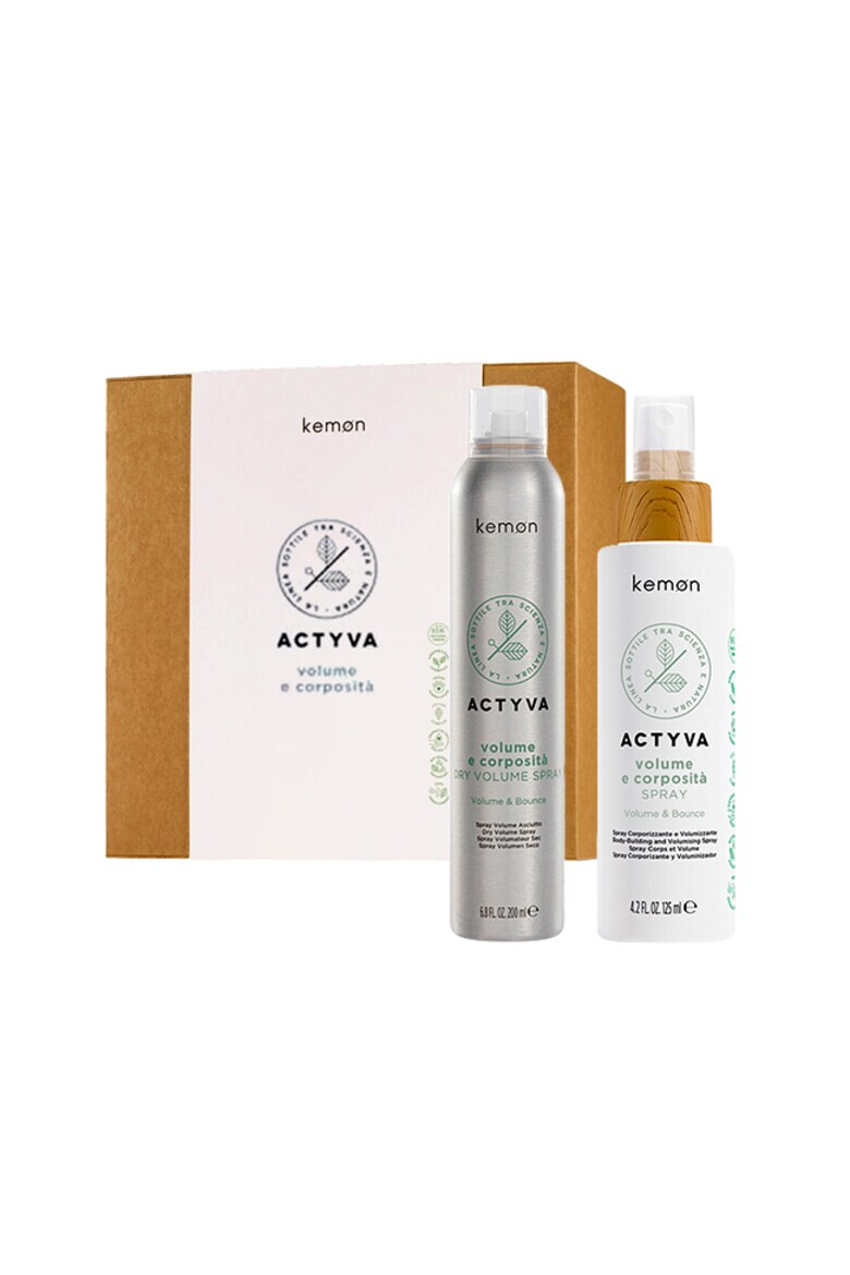 Kemon Set pentru volum Actyvia Volume e Corposità Spray 125 ml Spray uscat 200 ml - Pled.ro