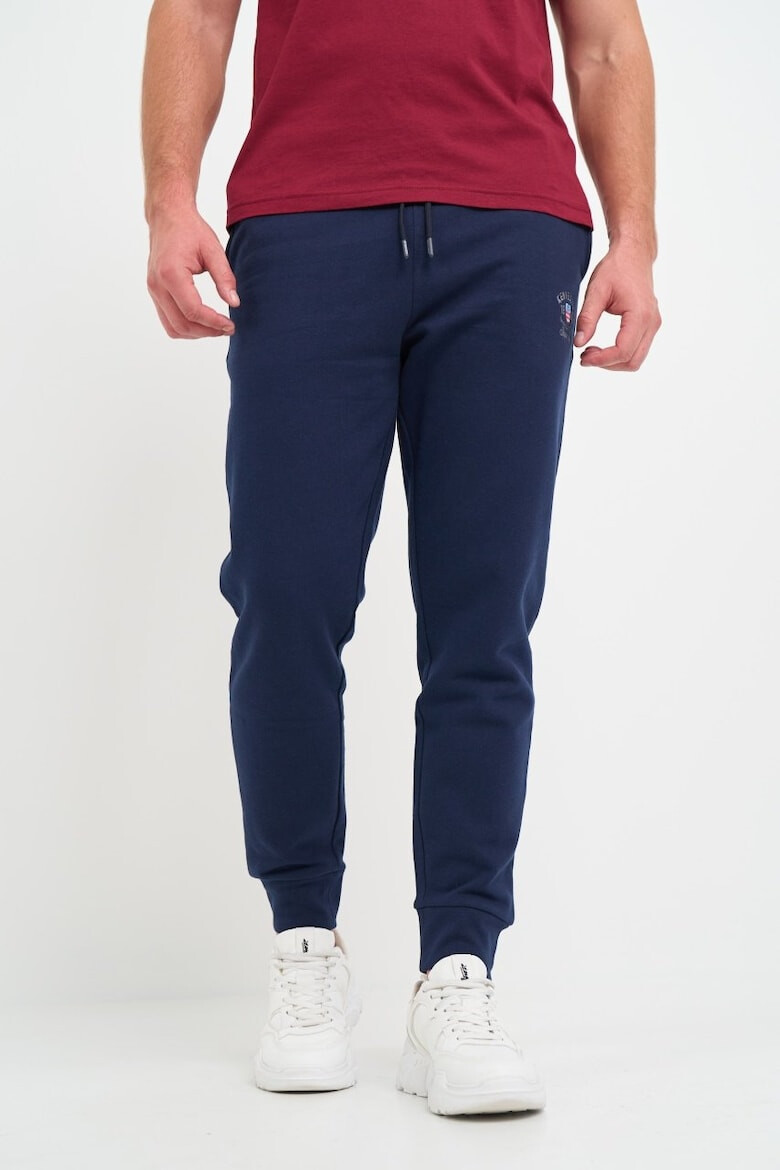 Kenvelo Pantaloni sport barbat cu logo aplicat Albastru - Pled.ro