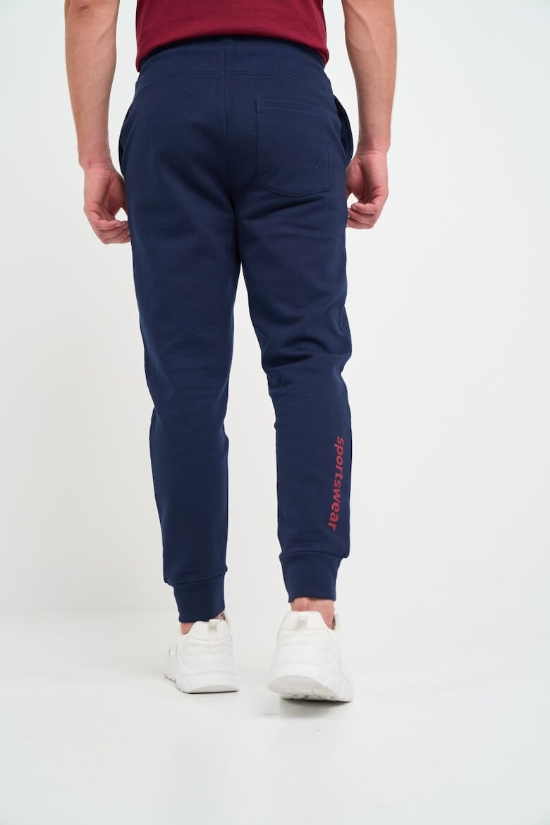 Kenvelo Pantaloni sport barbat cu logo aplicat Albastru - Pled.ro