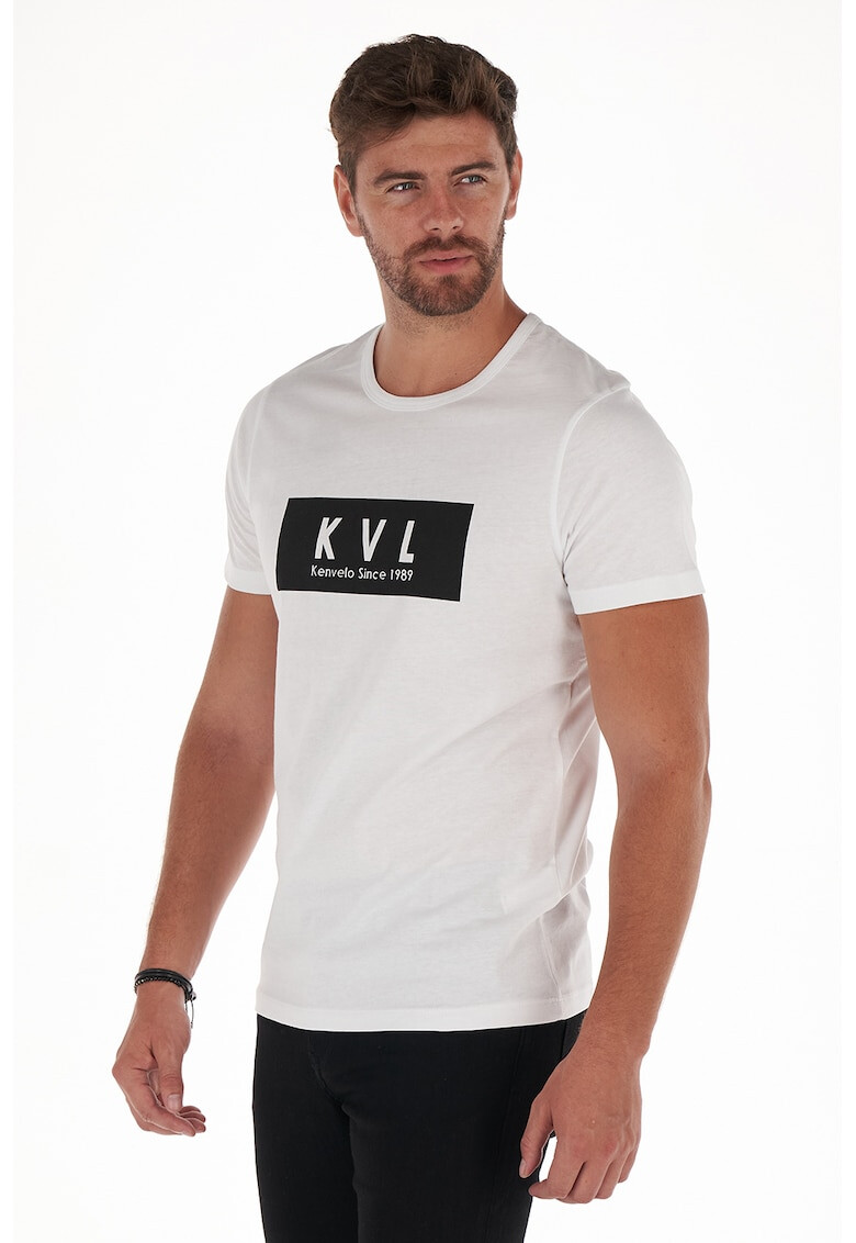 Kenvelo Tricou cu decolteu rotund si logo - Pled.ro