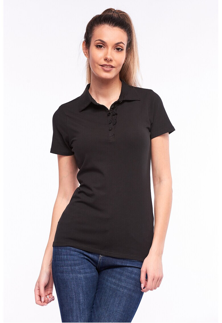 Kenvelo Tricou polo cu fenta cu nasturi - Pled.ro