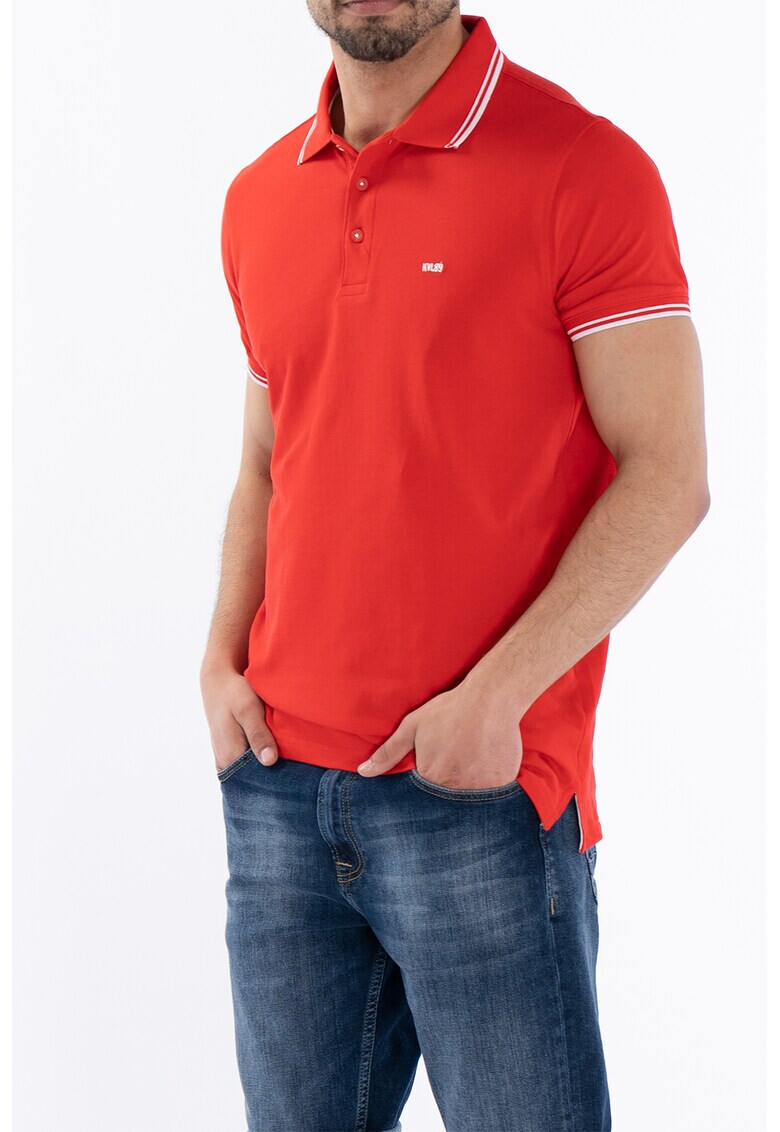 Kenvelo Tricou polo de bumbac cu logo brodat - Pled.ro