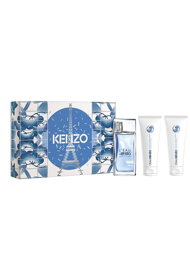 Kenzo Set L'eau Barbati: Apa de Toaleta 50 ml + Gel de dus 2x75 ml - Pled.ro