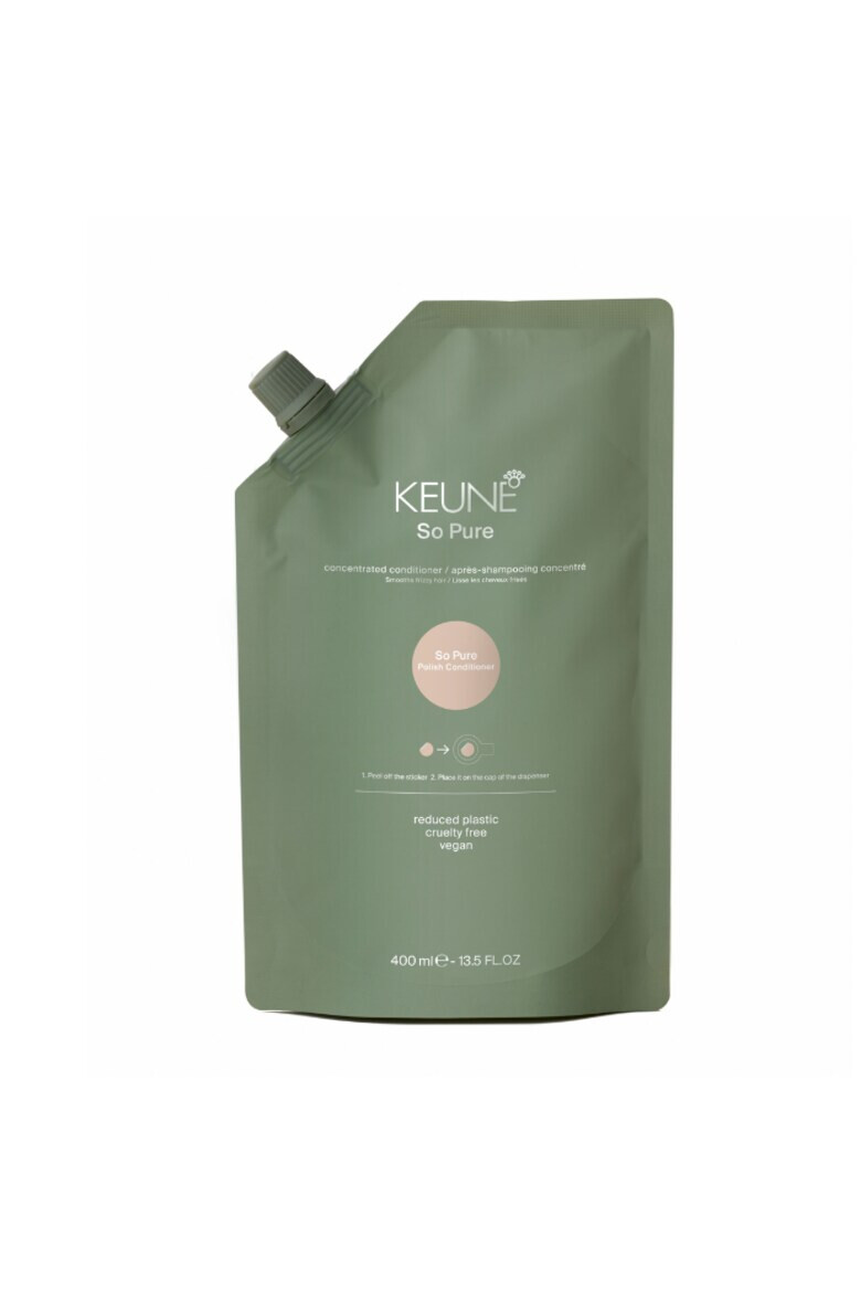 Keune Balsam Anti-Frizz pentru netezire So Pure Polish Rezerva 400 ml - Pled.ro