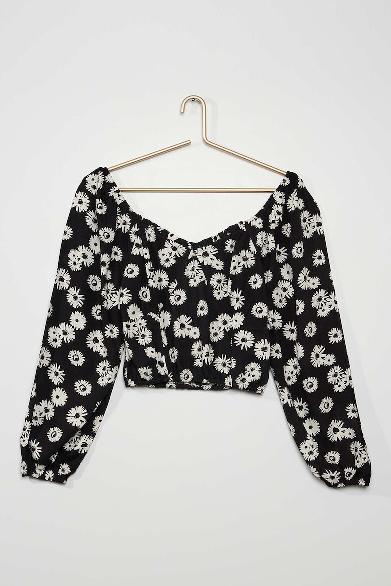 KIABI Bluza crop cu imprimeu floral - Pled.ro