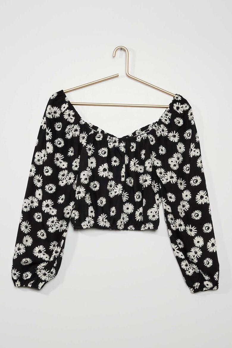 KIABI Bluza crop cu imprimeu floral - Pled.ro