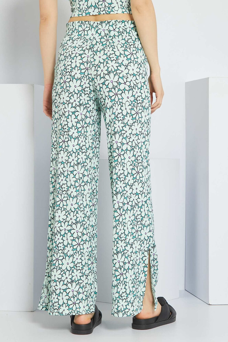 KIABI Pantaloni cu talie inalta si model floral - Pled.ro