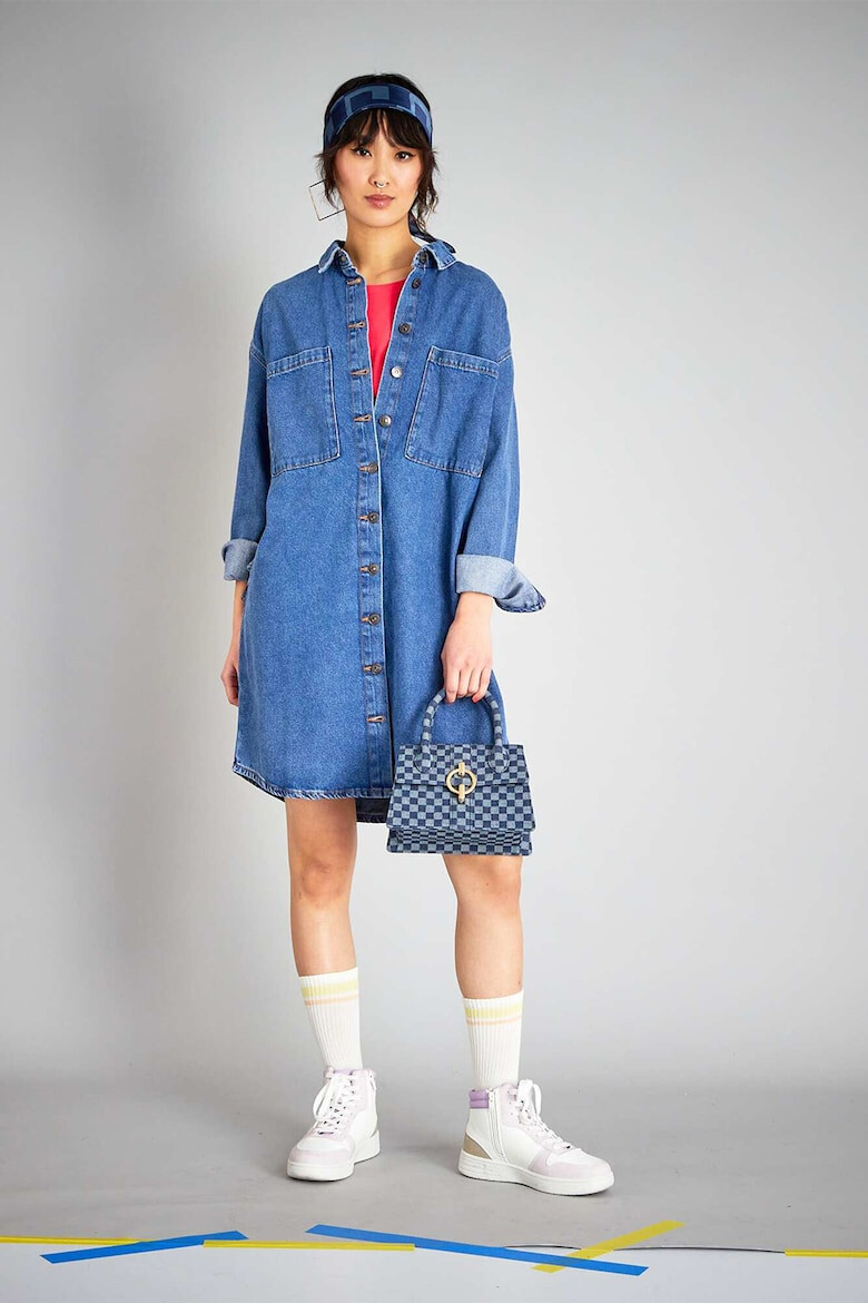 KIABI Rochie-camasa din denim cu buzunare pe piept - Pled.ro