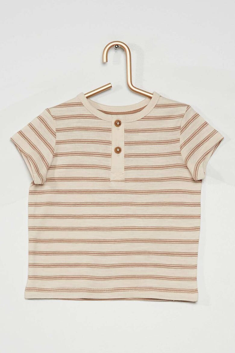 KIABI Tricou de bumbac cu decolteu Henley - Pled.ro