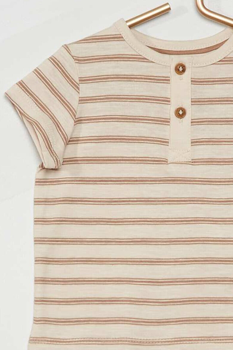 KIABI Tricou de bumbac cu decolteu Henley - Pled.ro