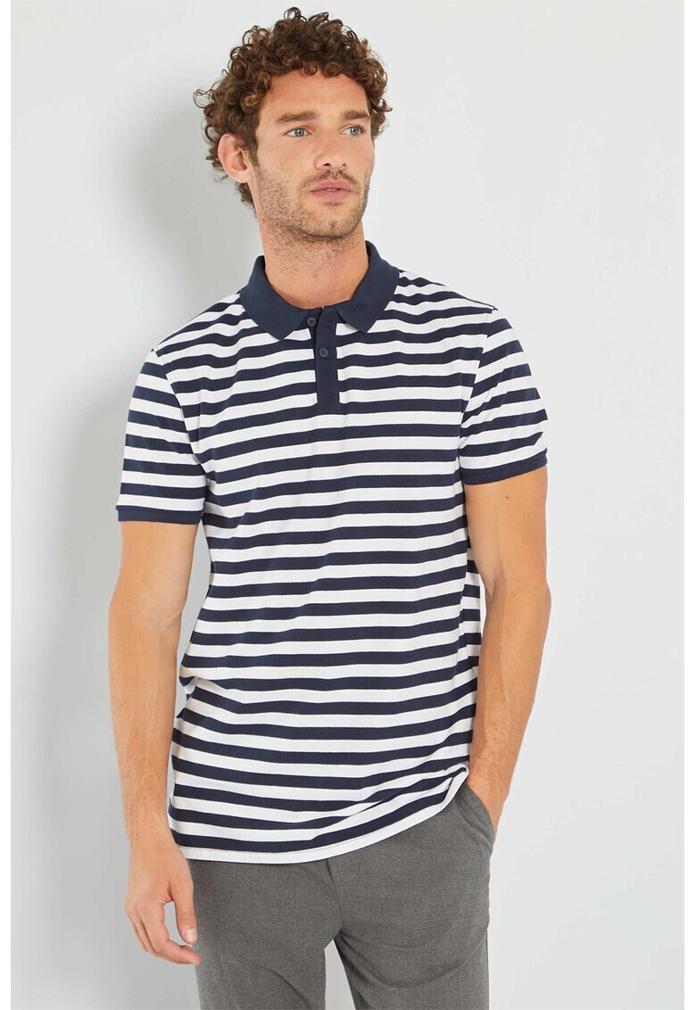 KIABI Tricou polo cu model in dungi - Pled.ro