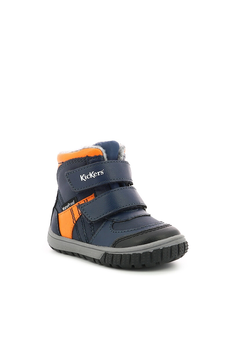 Kickers kids Ghete de piele ecologica cu benzi velcro - Pled.ro