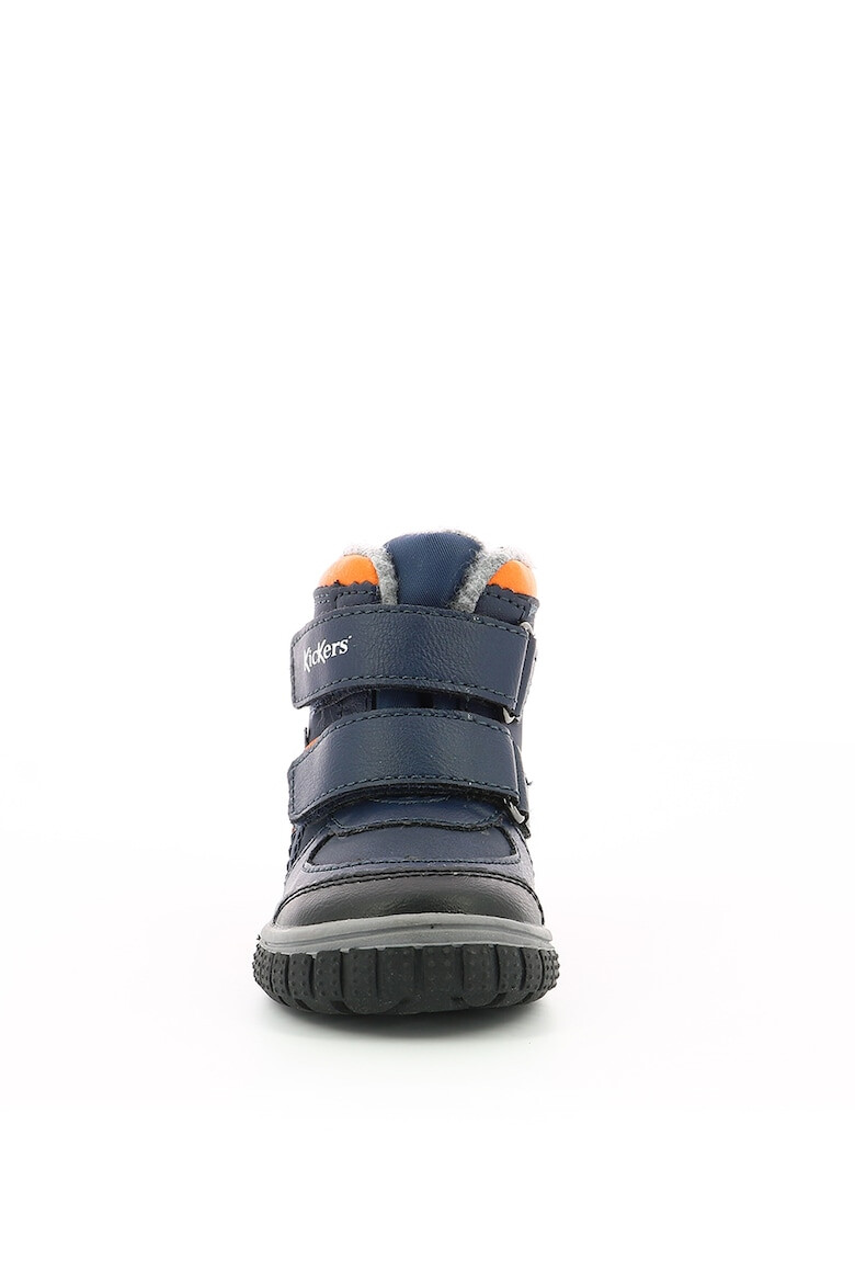 Kickers kids Ghete de piele ecologica cu benzi velcro - Pled.ro