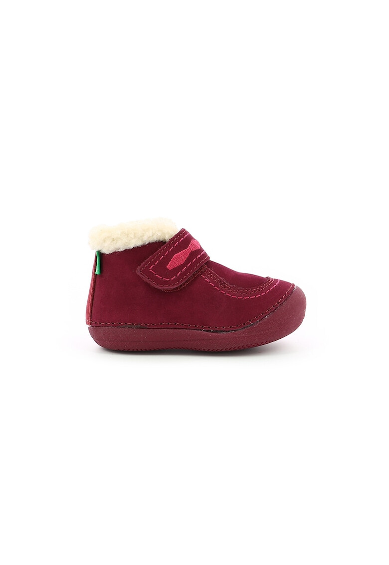 Kickers kids Ghete de piele intoarsa cu captuseala din material teddy - Pled.ro