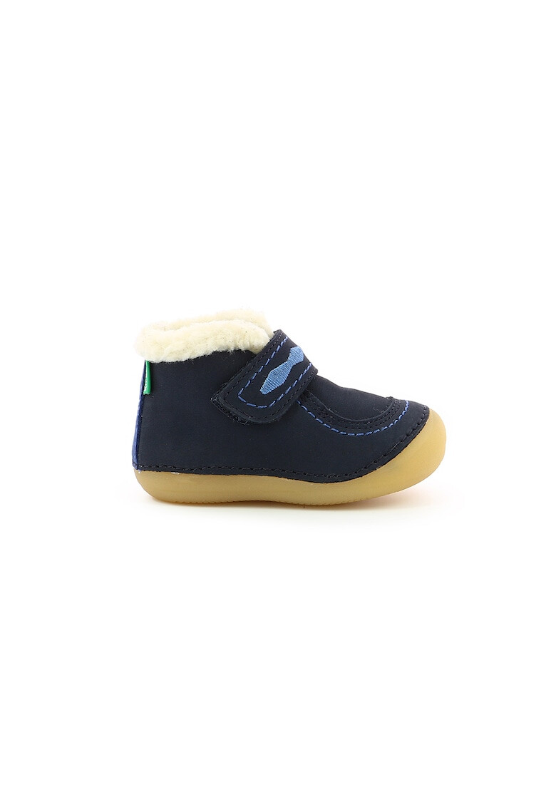 Kickers kids Ghete de piele intoarsa cu captuseala din material teddy - Pled.ro