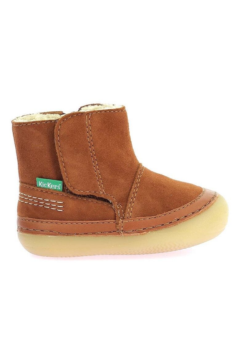 Kickers kids Ghete de piele intoarsa cu velcro - Pled.ro