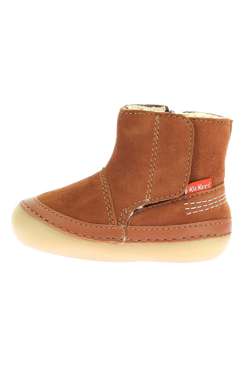 Kickers kids Ghete de piele intoarsa cu velcro - Pled.ro