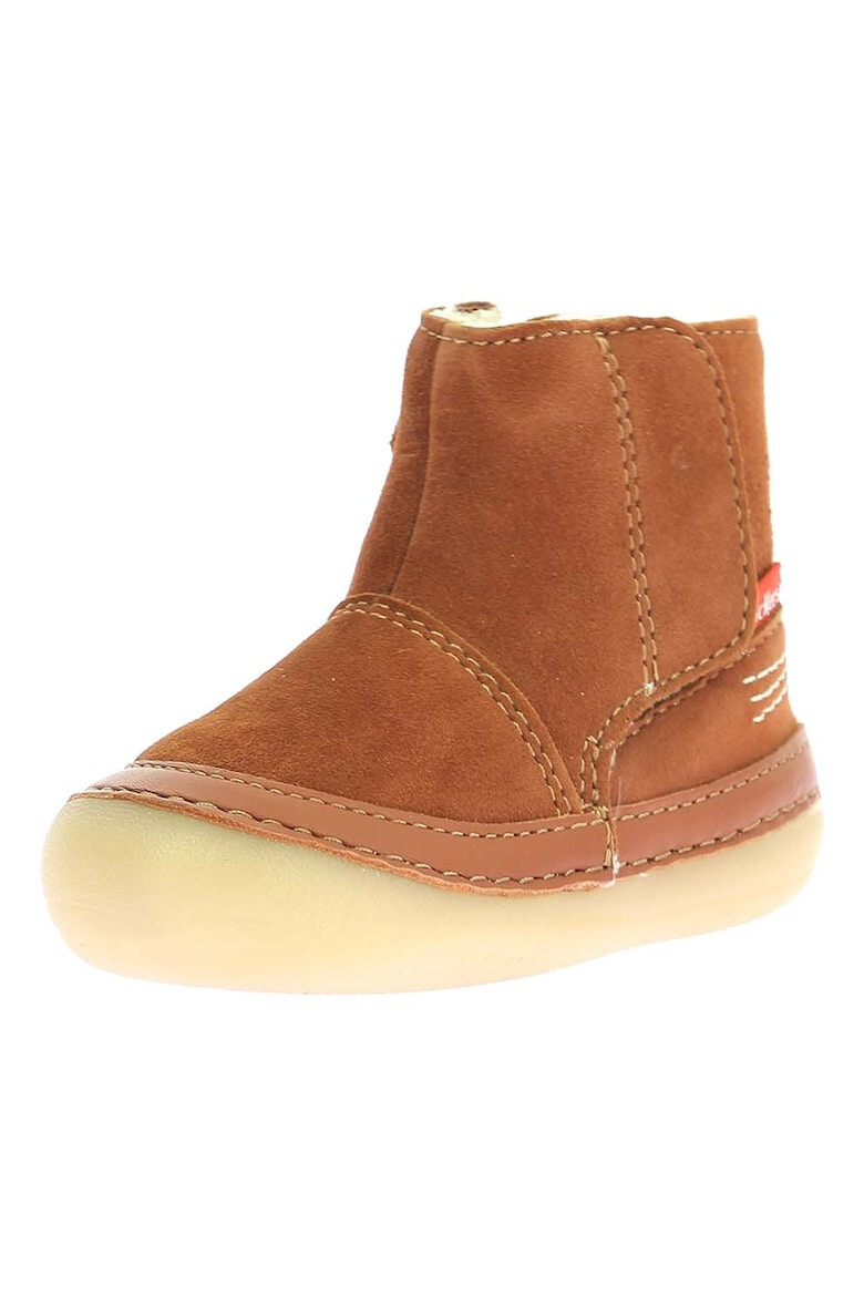 Kickers kids Ghete de piele intoarsa cu velcro - Pled.ro