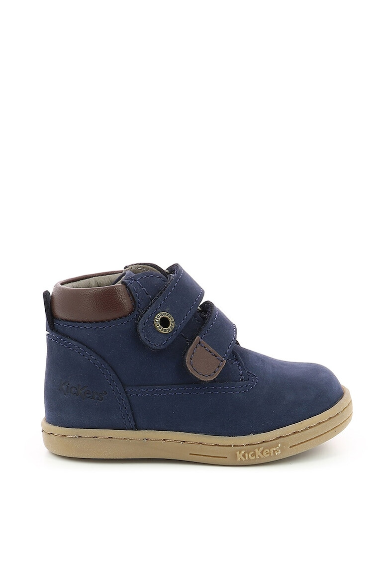 Kickers kids Ghete de piele nabuc cu velcro - Pled.ro