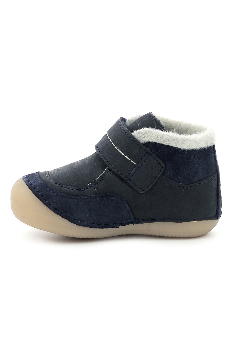 Kickers kids Ghete din piele intoarsa cu inchidere velcro - Pled.ro