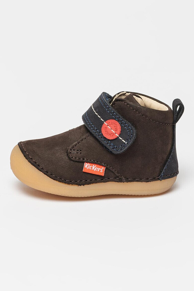 Kickers kids Ghete din piele intoarsa cu inchidere velcro Sabilo - Pled.ro