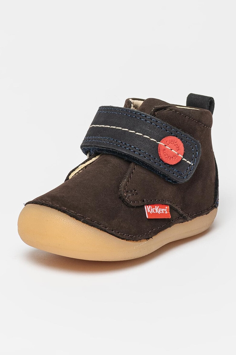 Kickers kids Ghete din piele intoarsa cu inchidere velcro Sabilo - Pled.ro