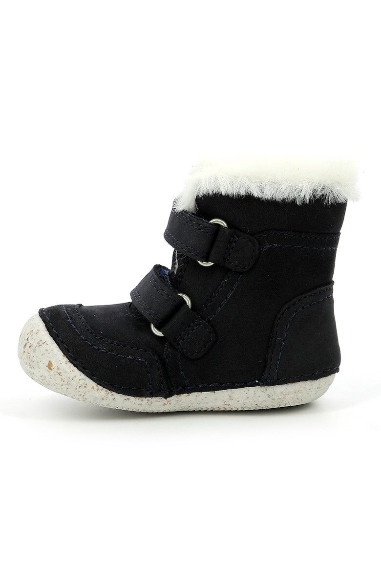 Kickers kids Ghete din piele si piele intoarsa cu inchidere velcro - Pled.ro