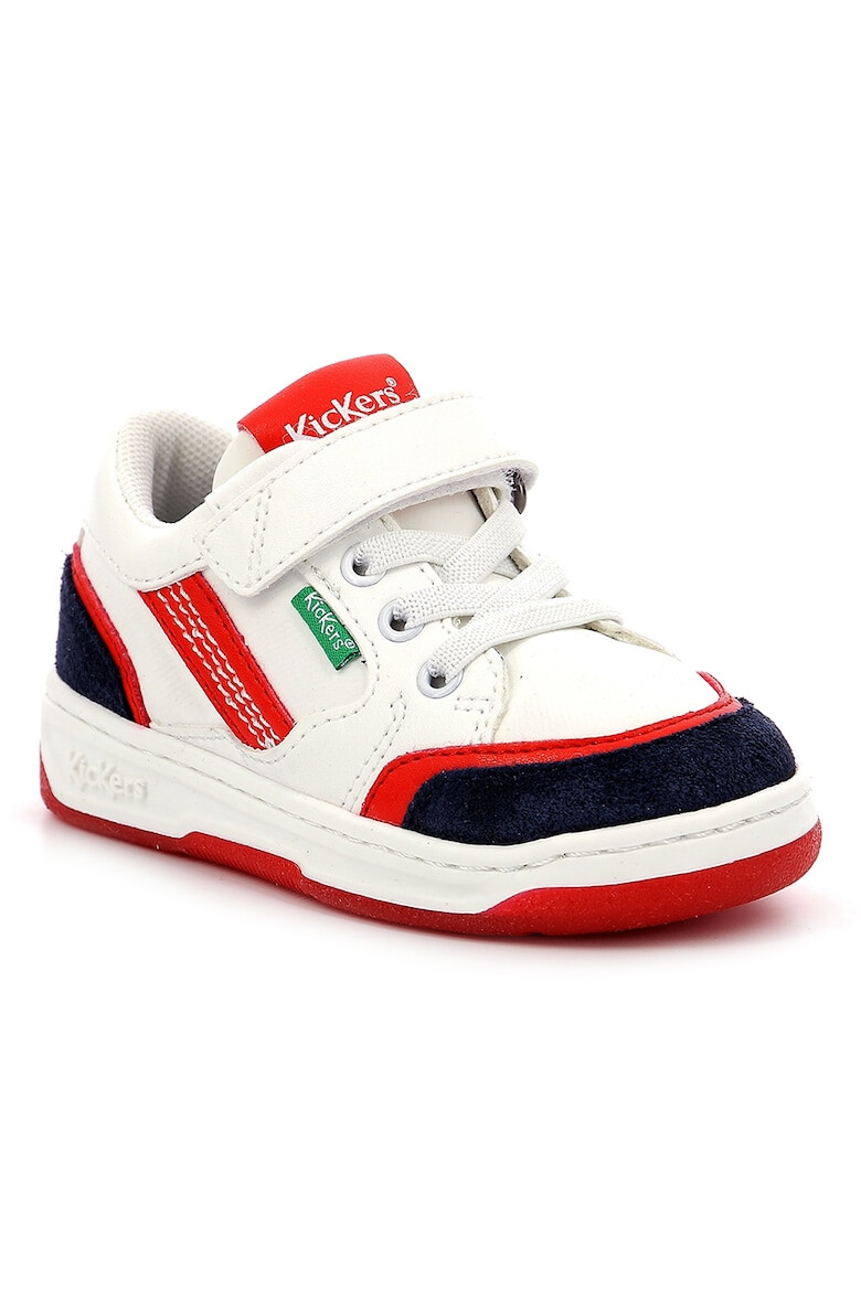 Kickers kids Pantofi sport cu inchidere velcro si garnituri din piele intoarsa - Pled.ro