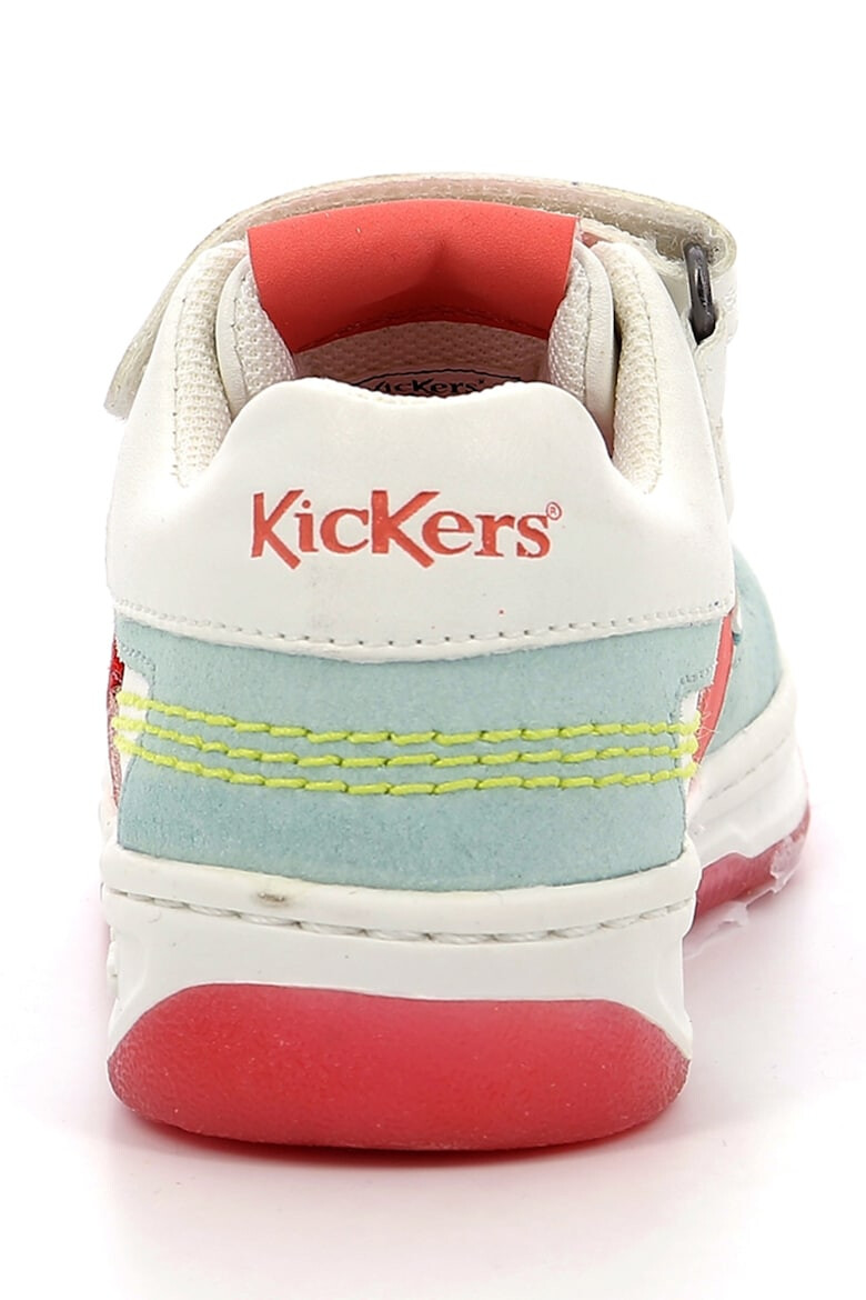 Kickers kids Pantofi sport cu inchidere velcro si insertii din piele intoarsa - Pled.ro